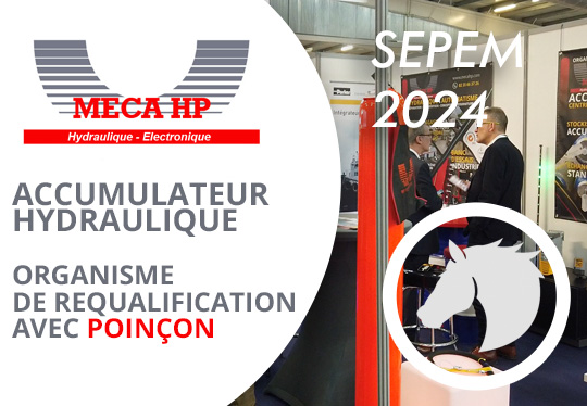 Accumulateur hydraulique&nbsp;: MECA HP, Centre de requalification national avec poinçon