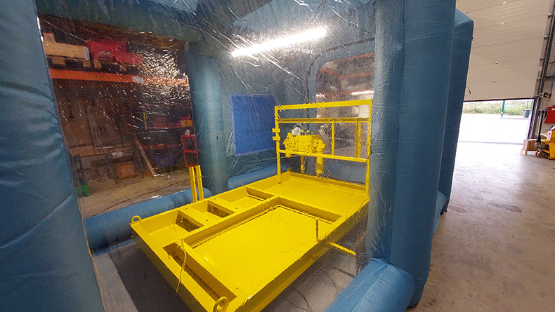 Retrofit avec peinture d'une centrale hydraulique