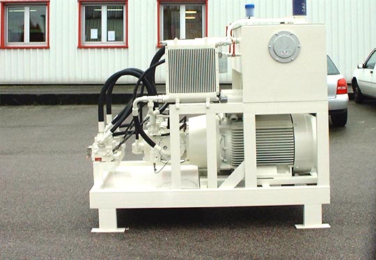 Conception de centrale hydraulique pour malaxeur