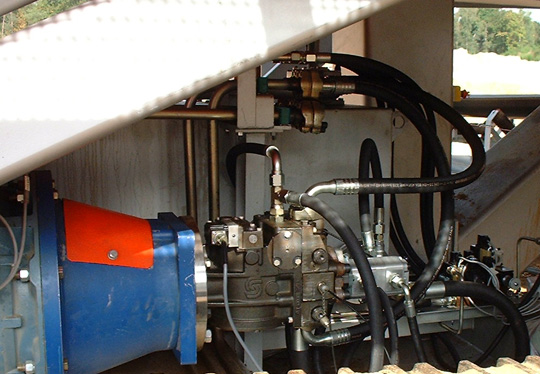 installation de groupe hydraulique sur trémie