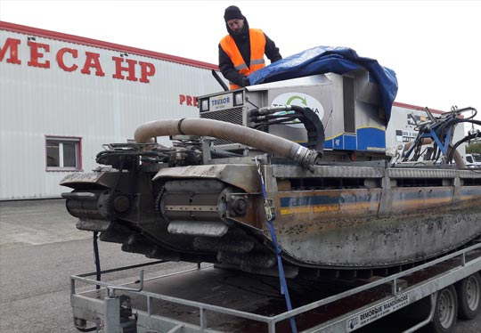 Rétrofit d’engin de curage pour les lacs et plans d’eau 