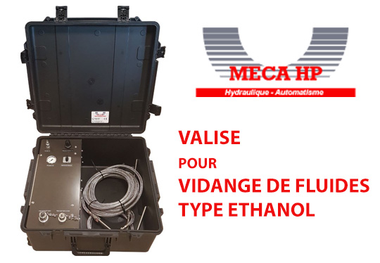 Valise pour vidange de fluides type ETHANOL